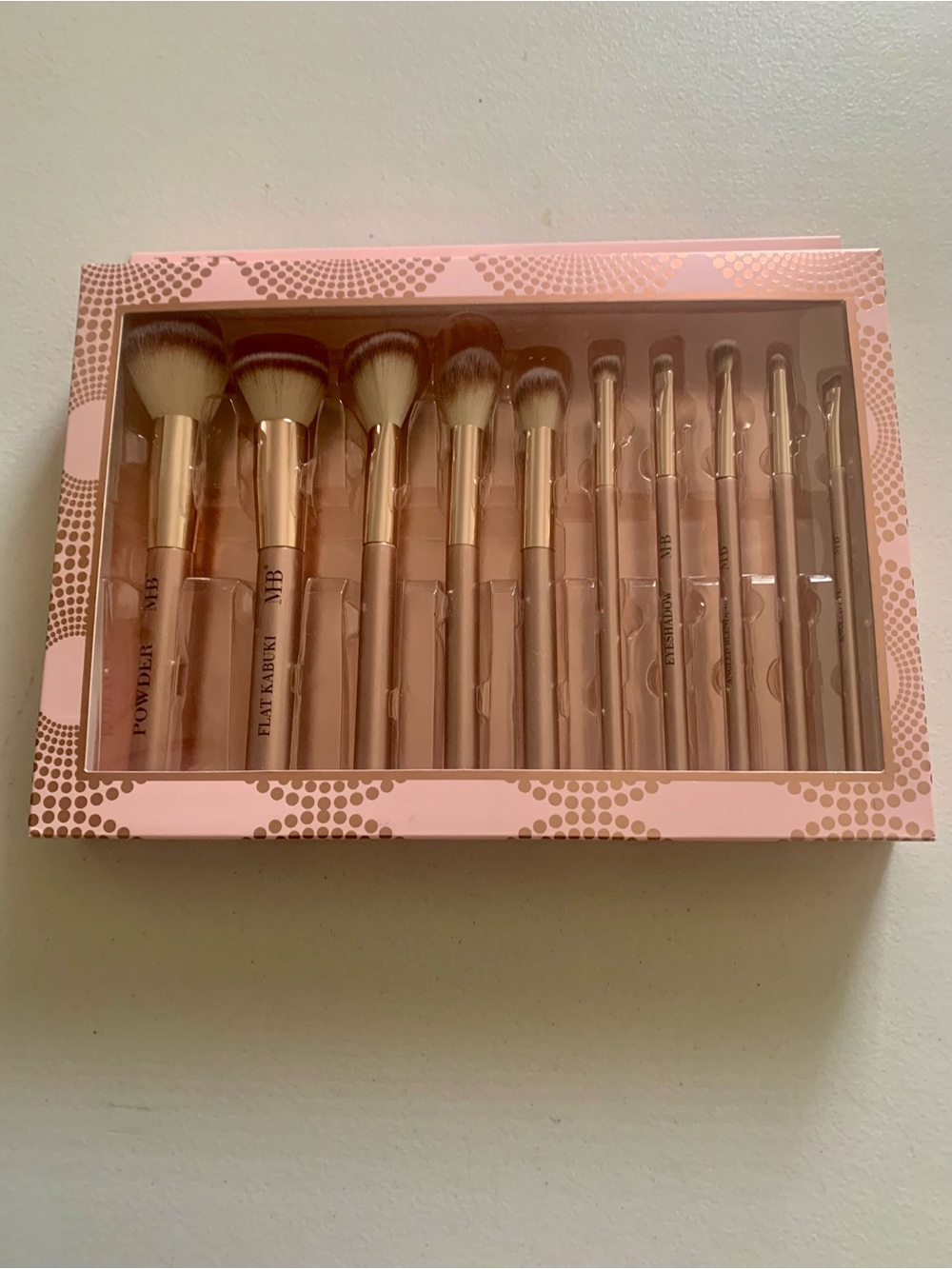 10-Piece Rose Gold Makeup Brush Set for Women